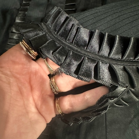 Vintage Y2K Betsey Johnson Black Satin Jacket Size 2 Women Bows - Picture 4 of 6